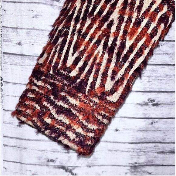 Free People Tribal Patterned Faux Fur Coat - Picture 8 of 13